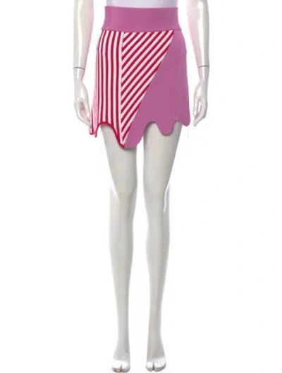 Pre-owned Ph5 Striped Mini Skirt In Pink
