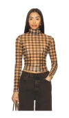 Ph5 Sulley Turtleneck Top In Brown