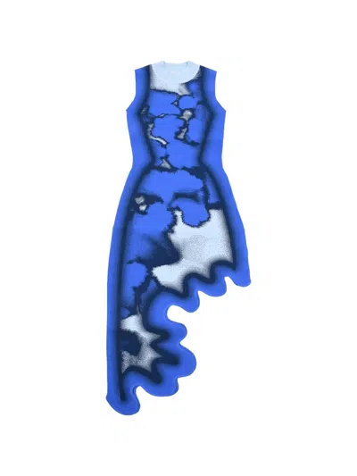 Ph5 Tie-dye Midi Dress In Blue