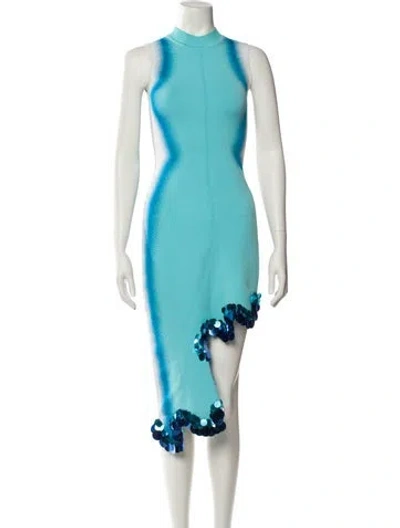 Pre-owned Ph5 Tie-dye Print Midi Length Dress In Blue