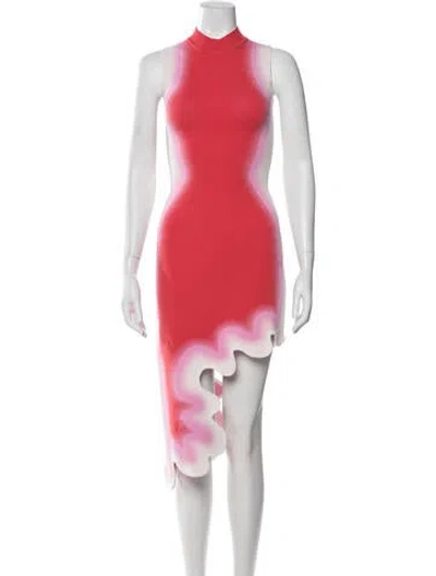 Pre-owned Ph5 Tie-dye Print Mini Dress In Red