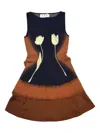 Ph5 Tulip-print Dress In Brown