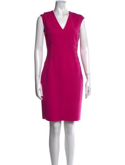 Pre-owned Ph5 V-neck Knee-length Dress In Pink