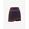 Ph5 Womens Masada Brown Tennis Graphic-pattern Stretch-knit Skort In Multi