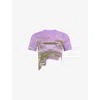 PH5 H5 WOMENS SUNSET VIOLET ACACIA FROG CROPPED KNITTED TOP XS