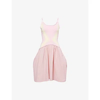 Ph5 Womens Sweet Pink Naomi Mixed Knitted Mini Dress Xs