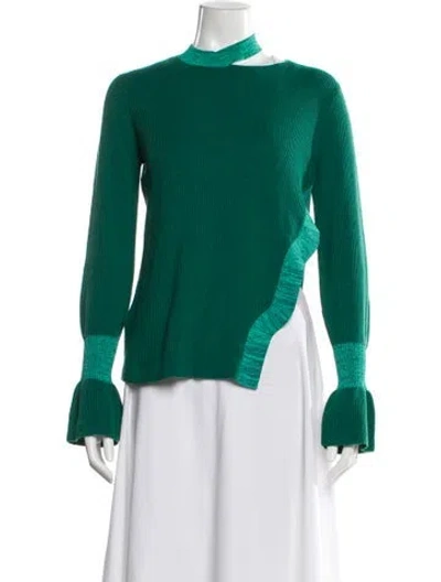 Pre-owned Ph5 Wool Mock Neck Sweater In Green