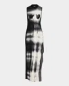Ph5 Yuki Uv Reactive Wavy Asymmetric Dress In Multi