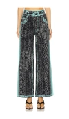 Ph5 Zahra Wide Leg Pants In Black,teal