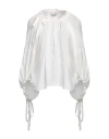 Phaeonia Woman Top Off White Size 8 Silk In Off White