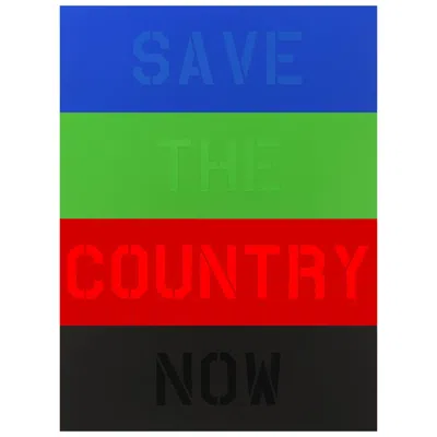 Pre-owned Phaidon Deborah Kass Save The Country Now Limited Edition Print In Red