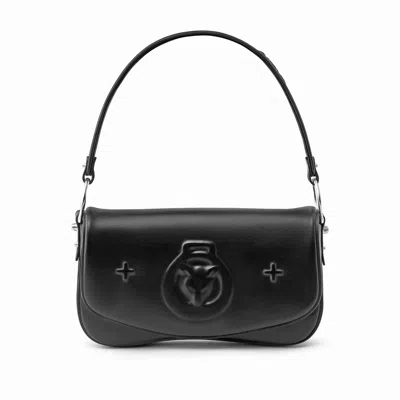 Phalera Women's Black Lucky Witches Fox Shoulder Bag