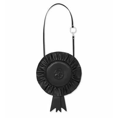 Phalera Women's Black Ride Your Luck Acorn Rosette Shoulder Bag