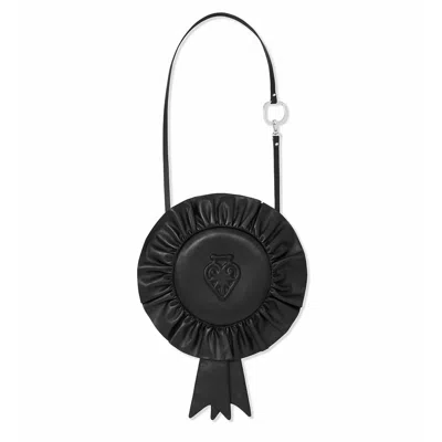 Phalera Women's Black Ride Your Luck Heart Rosette Shoulder Bag