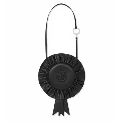 Phalera Women's Black Ride Your Luck Squirrel Rosette Shoulder Bag