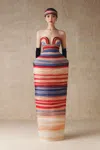 PHAN HUY SILK MESH MAXI GOWN