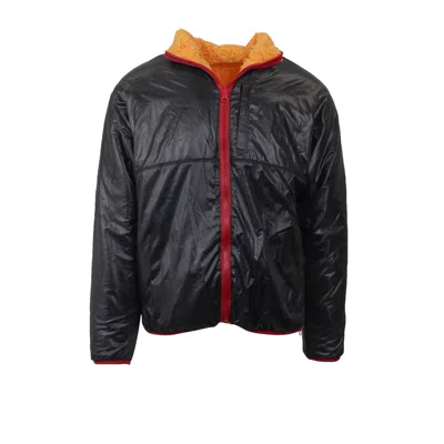 Phanes Front Zip Sherpa Jacket - Orange In Black