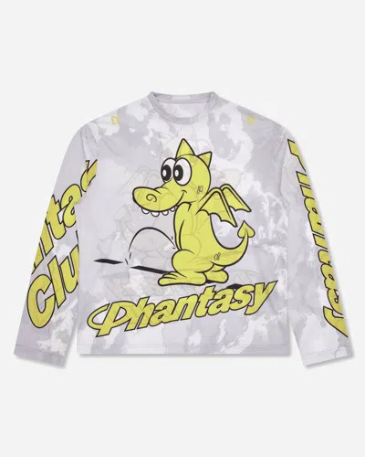 Phantasy Club Halcyon Longsleeve Mesh Top Dragon In White