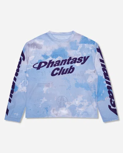 Phantasy Club Halcyon Longsleeve Mesh Top Sky Light In Blue