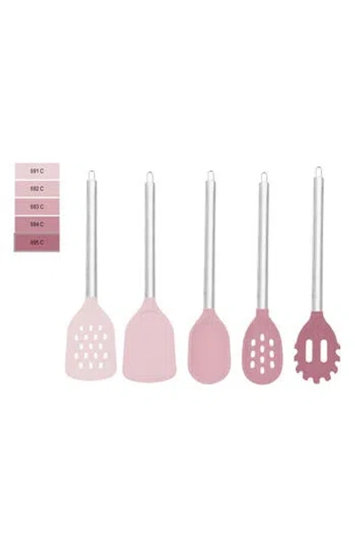Phantom Chef 5-piece Cooking Utensil Set In Pink