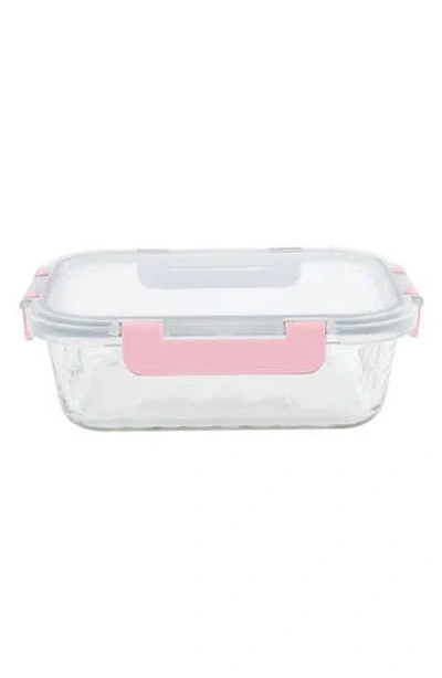 Phantom Chef 6-piece Glass Food Containers & Lids In Pink