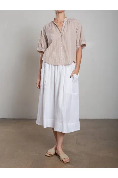 Pharaoh Carolina Paneled Midi Skirt In White