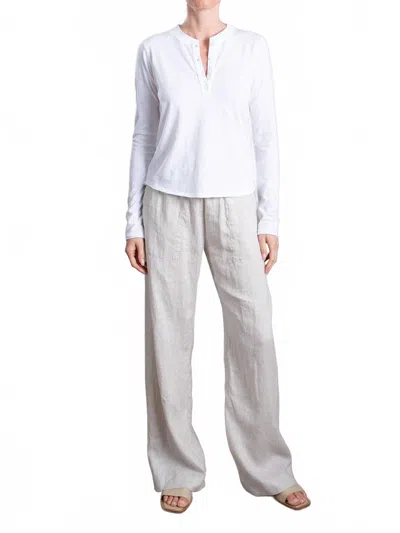 Pharaoh Casey Wide-leg Pull-on Pant In Cement Linen In Multi