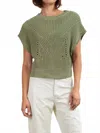 Pharaoh Edie Shell Sweater In Eucalyptus In Green