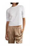 Pharaoh Giada Slim Supima Slub Tee In White In White