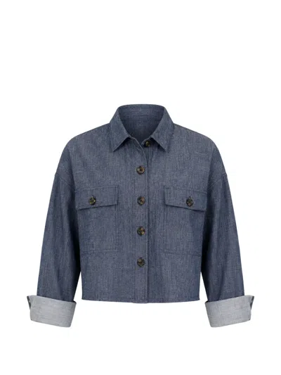 Pharaoh Izzy Linen Shirt In Blue