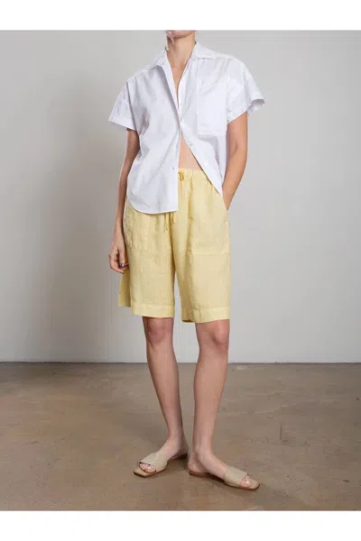 Pharaoh Jem Relaxed-fit Short Short In Butter In Yellow
