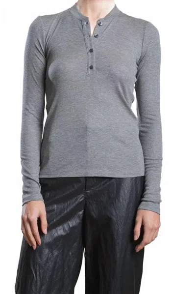 Pharaoh Jude Henley Top In Heather Grey In Multi