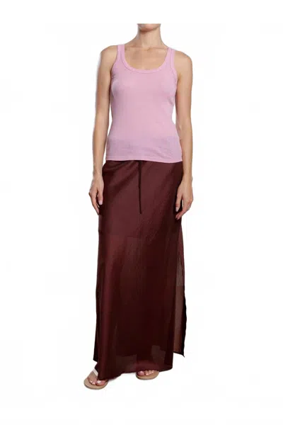 Pharaoh Romy Gossamer Maxi Skirt In Chocolate In Brown