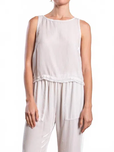 Pharaoh Women's Sylvie Tank Top In Milk Velvet In Neutral