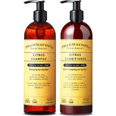 Pharmacopia Natural Bodycare Citrus Shampoo And Conditioner Bundle In White