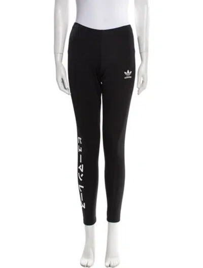 Pre-owned Pharrell Williams X Adidas Graphic Print Skinny Leg Pants In Black