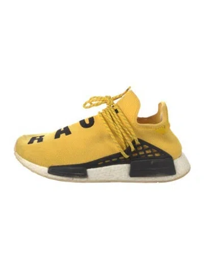 Pre-owned Pharrell Williams X Adidas Graphic Print Sneakers In Yellow