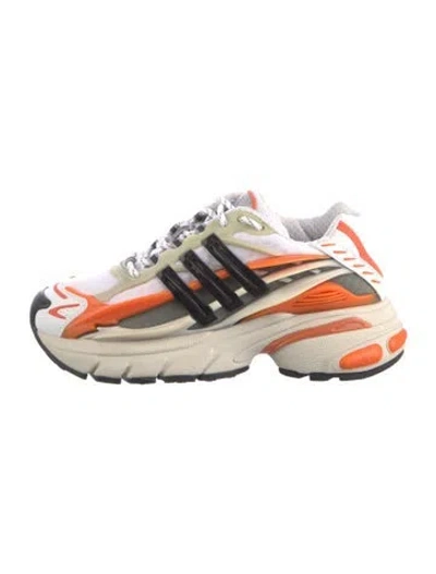 Pre-owned Pharrell Williams X Adidas Leather Colorblock Pattern Athletic Sneakers In Multi