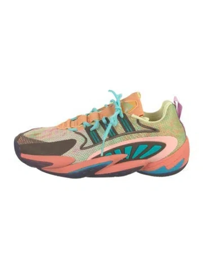 Pre-owned Pharrell Williams X Adidas Printed Athletic Sneakers In Green