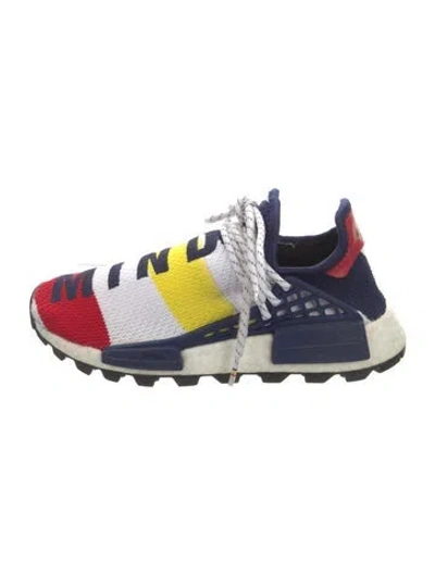 Pre-owned Pharrell Williams X Adidas Printed Athletic Sneakers In White