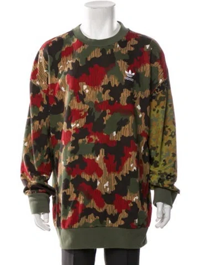 Pre-owned Pharrell Williams X Adidas Printed Crew Neck Sweatshirt W/ Tags In Green