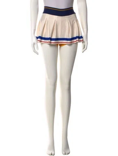 Pre-owned Pharrell Williams X Adidas Striped Mini Skirt In Neutral