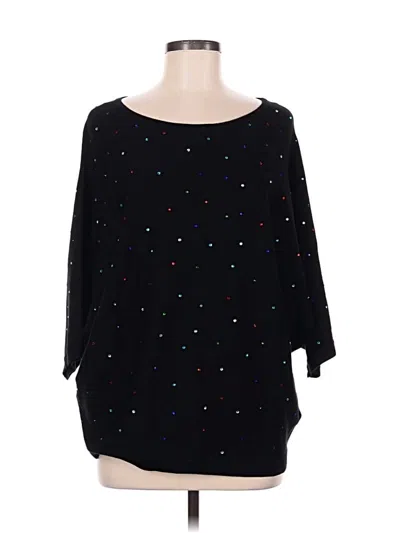 Pre-owned Phase Eight 3/4 Sleeve T-shirt In Black