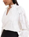 Phase Eight Amal Floral Textured Blouse In White