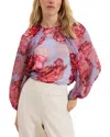 Phase Eight Amara Silk Blouse In Blue