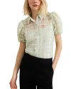Phase Eight Angie Check Blouse In Green