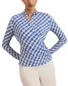 Phase Eight April Geo Wrap Top In Blue