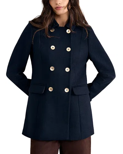 Phase Eight Aurelie Double Breasted Peacoat In Blue
