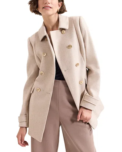 Phase Eight Aurelie Wool Blend Peacoat In Neutral