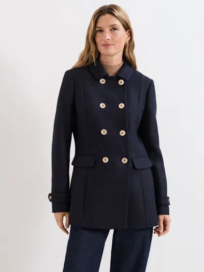 Phase Eight Aurelie Wool Peacoat In Blue